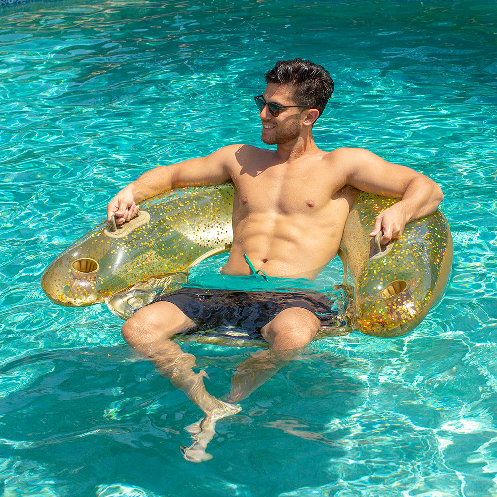 PoolCandy Gold Glitter Sun Chair 48″Jumbo