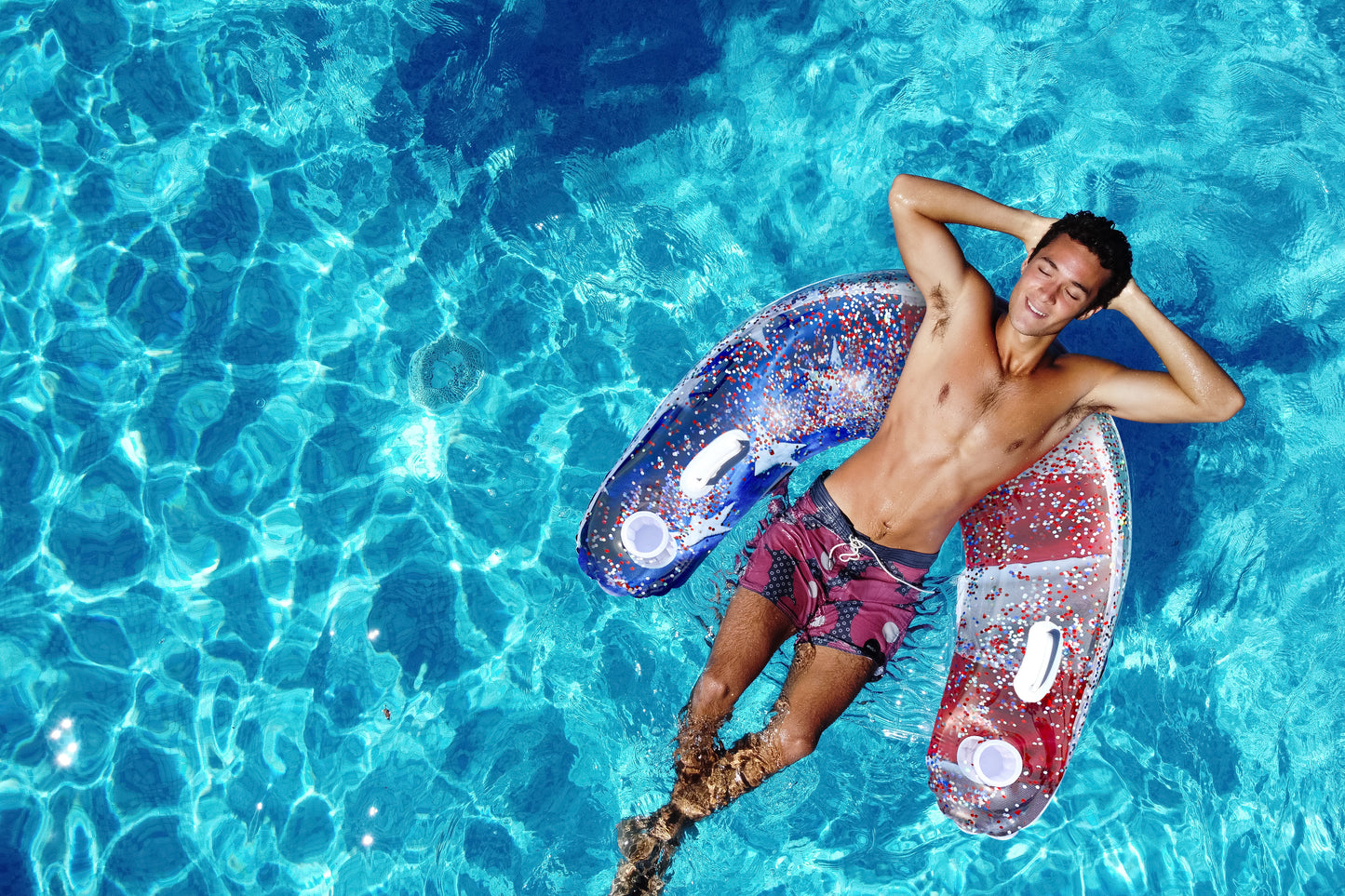 PoolCandy - Stars & Stripes Glitter Sun Chair 48" Jumbo