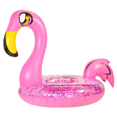 PoolCandy Jumbo 48″ Pink Glitter Flamingo Pool Tube